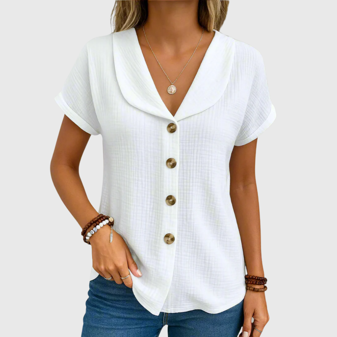 Maureen | Chic Knop Blouse