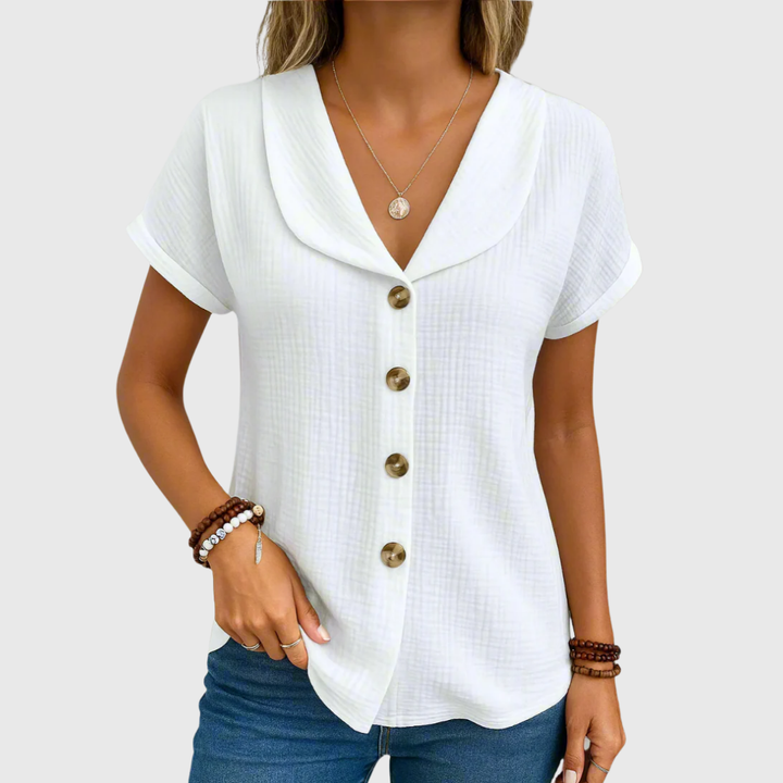 Maureen | Chic Knop Blouse