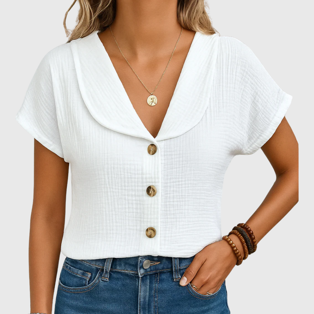 Maureen | Chic Knop Blouse