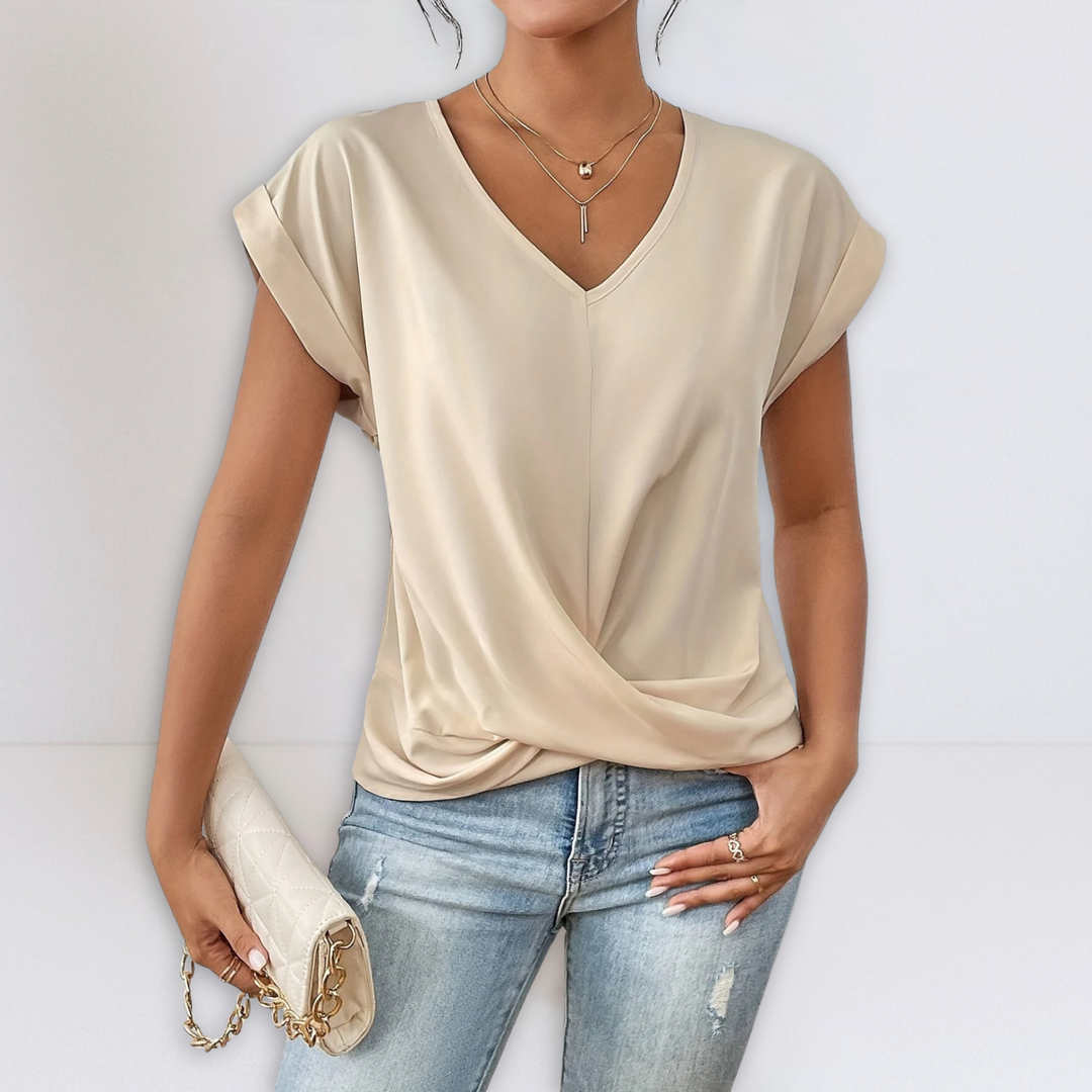 Maggie | Twist Front V-Hals Top