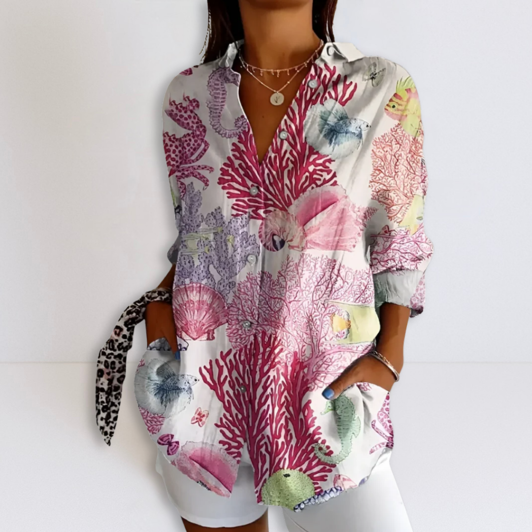 Katherine | Ontspannen Gedrukte Blouse