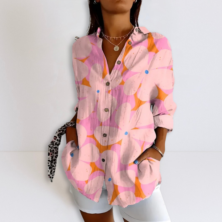 Katherine | Ontspannen Gedrukte Blouse