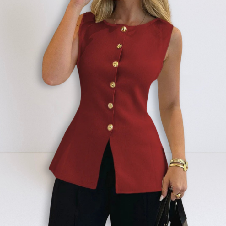 Rosa | Mouwloze Peplum Top