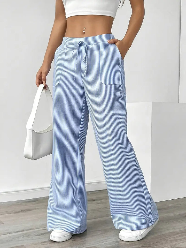Karina | Striped Wide-Leg Pants for Women | Smart Casual