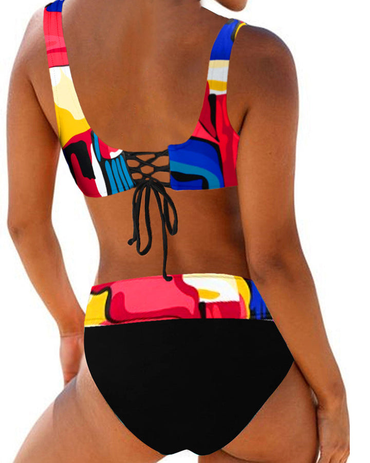 Eva - Vrolijke Kleurige Bikini