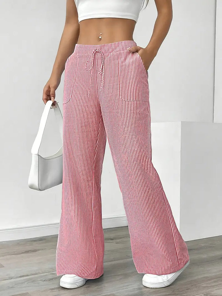 Karina | Striped Wide-Leg Pants for Women | Smart Casual