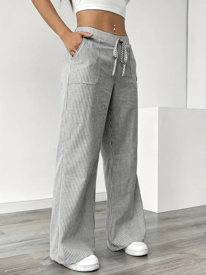 Karina | Striped Wide-Leg Pants for Women | Smart Casual