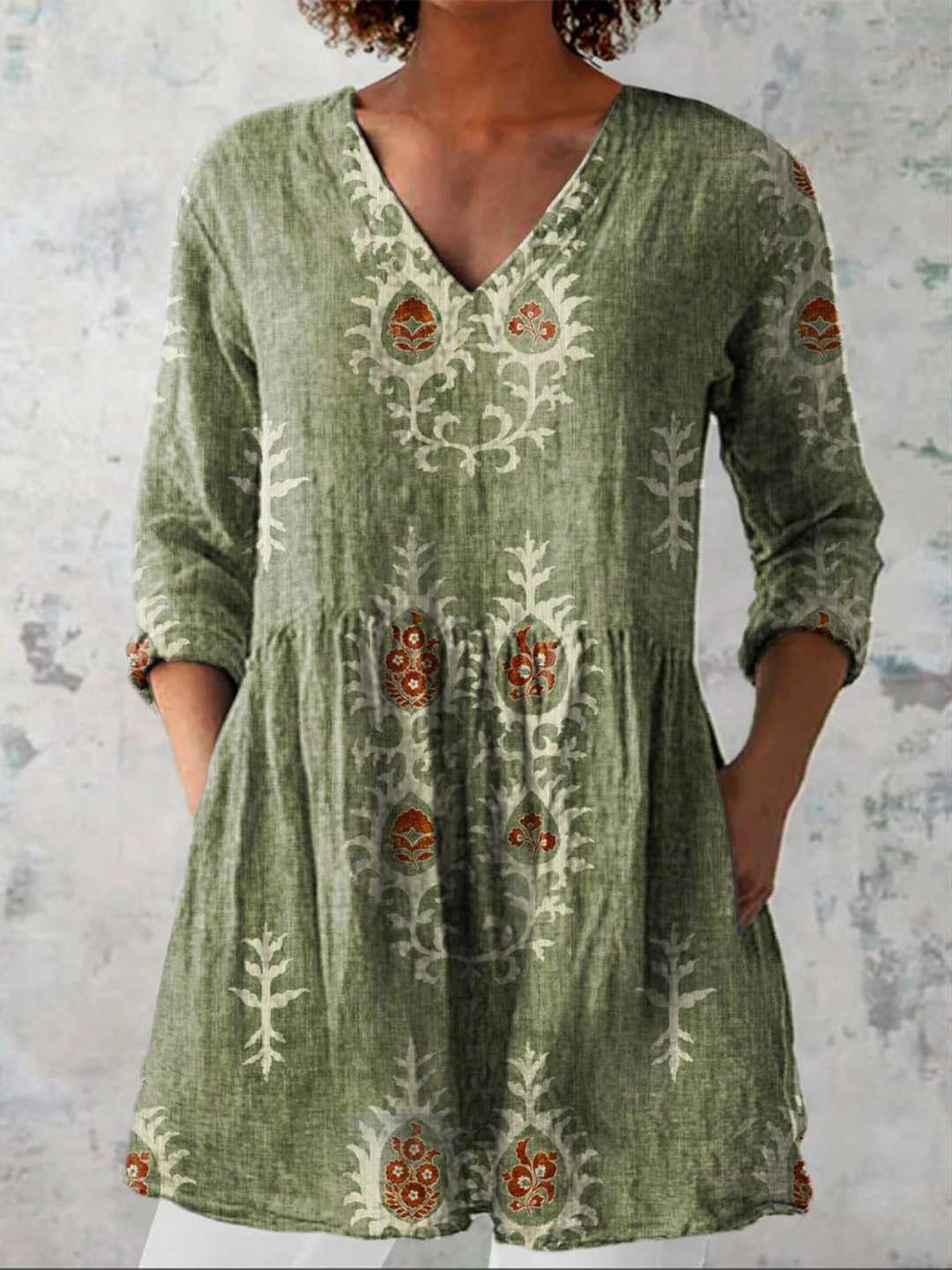 Blair | Lange Blouse met een opvallend patroon