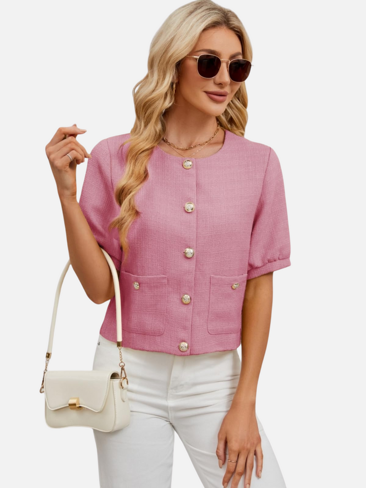 Vivian | Cropped Tweed Jasje