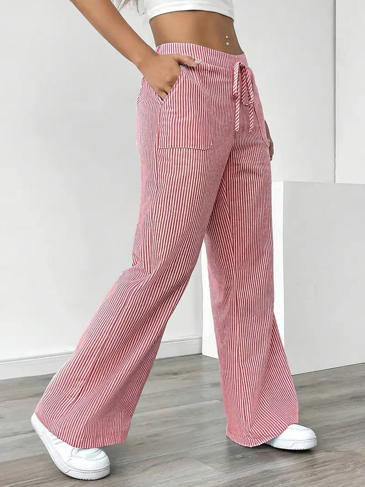 Karina | Striped Wide-Leg Pants for Women | Smart Casual
