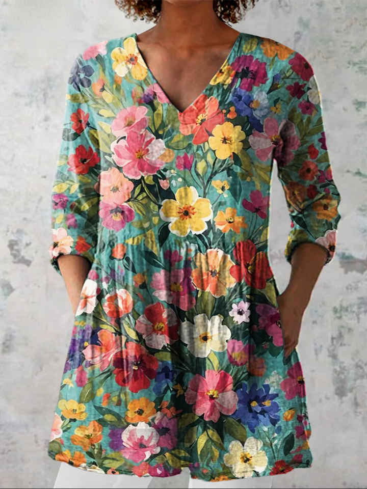 Keira | Lange Blouse met een opvallend patroon