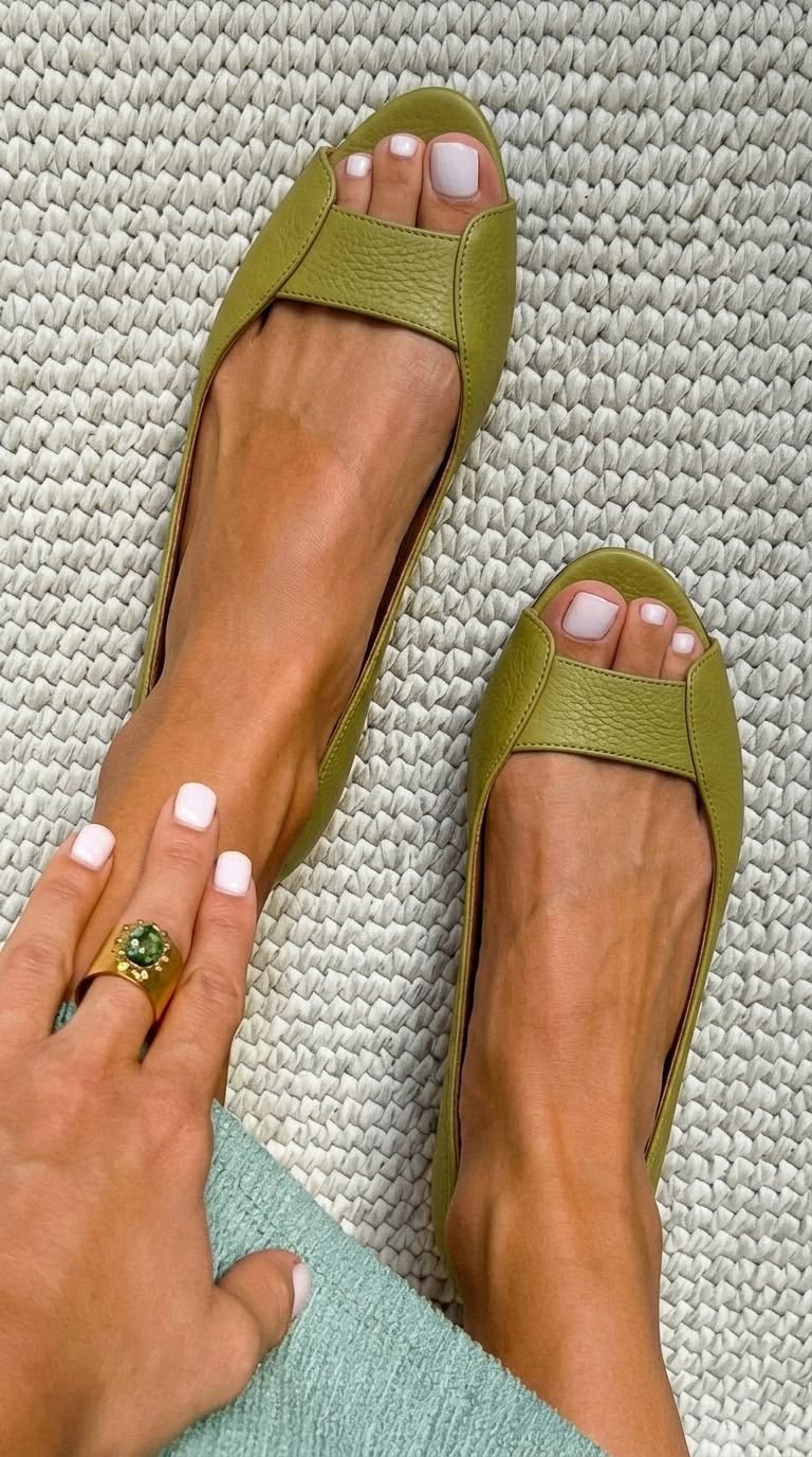 Elise™ | Metallic instappers met open teen