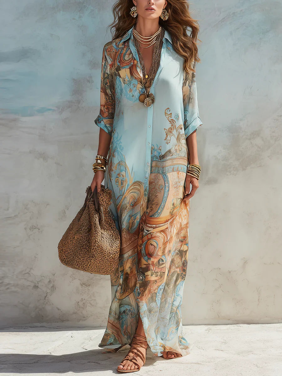 Mara | Elegante vloeiende zomerjurk