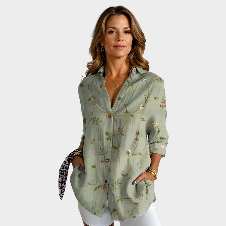 Katherine | Ontspannen Gedrukte Blouse