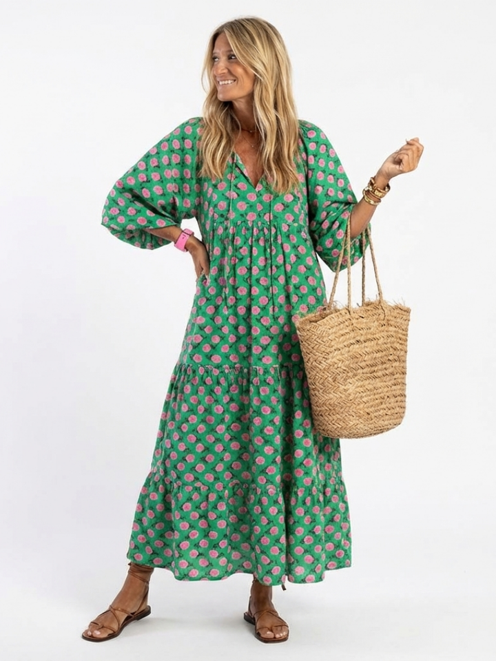 Fiora™ | Midi-jurk met bloemenprint