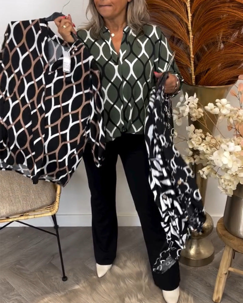 Jennifer | Casual Blouse met Lange Mouwen