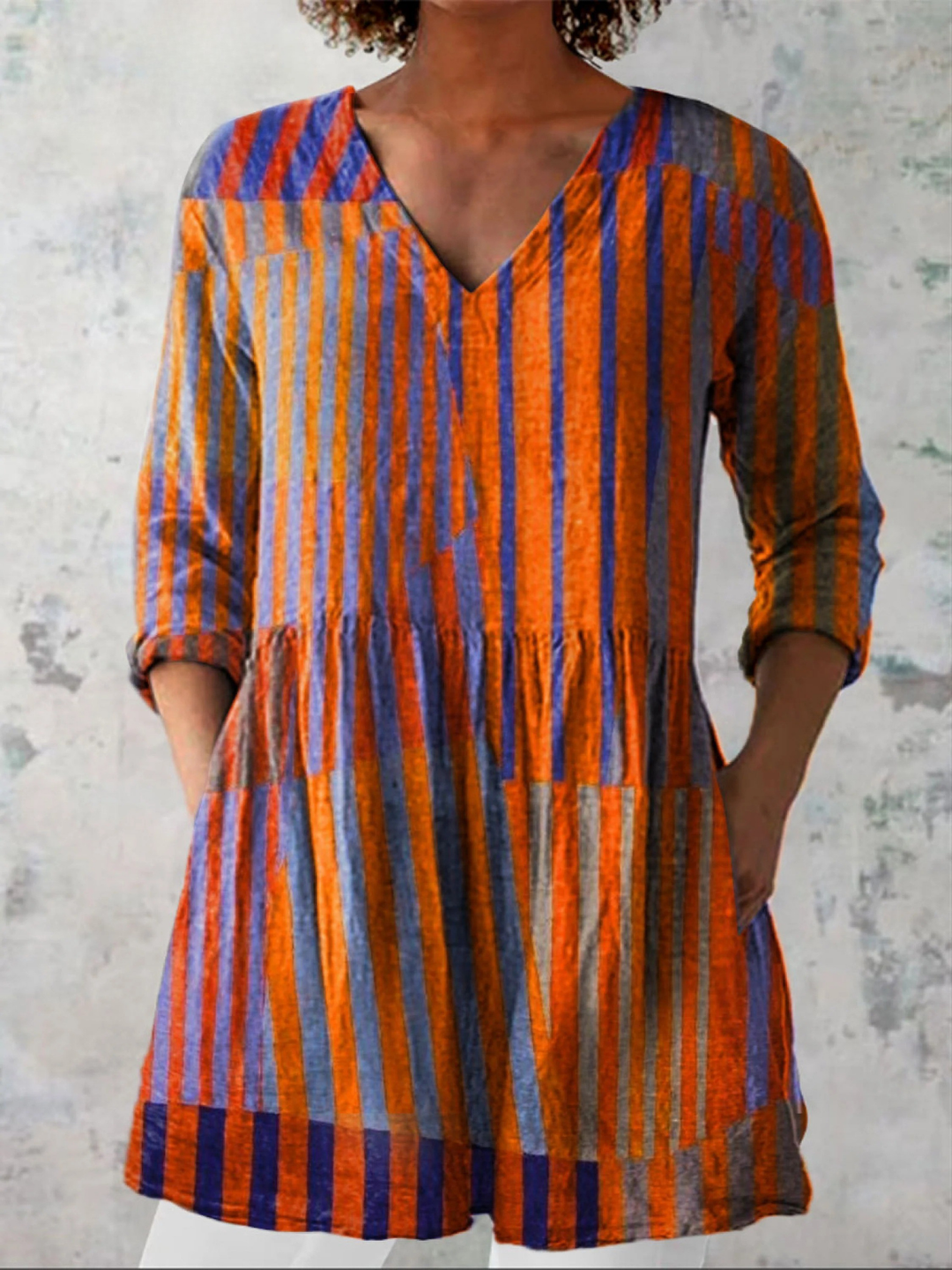 Elowen | Lange Blouse met opvallend patroon
