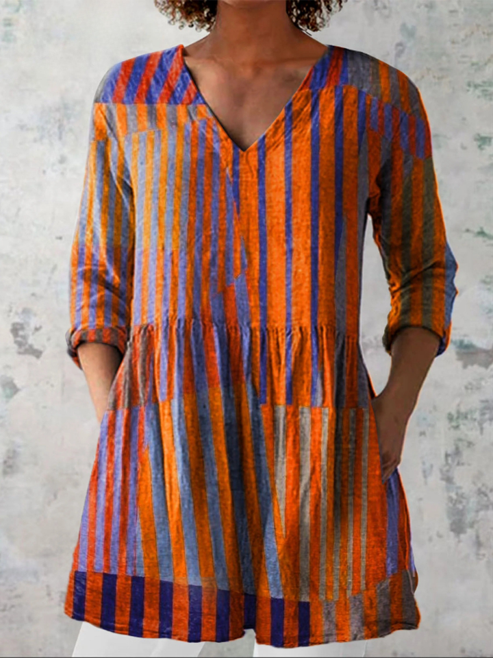 Elowen | Lange Blouse met opvallend patroon