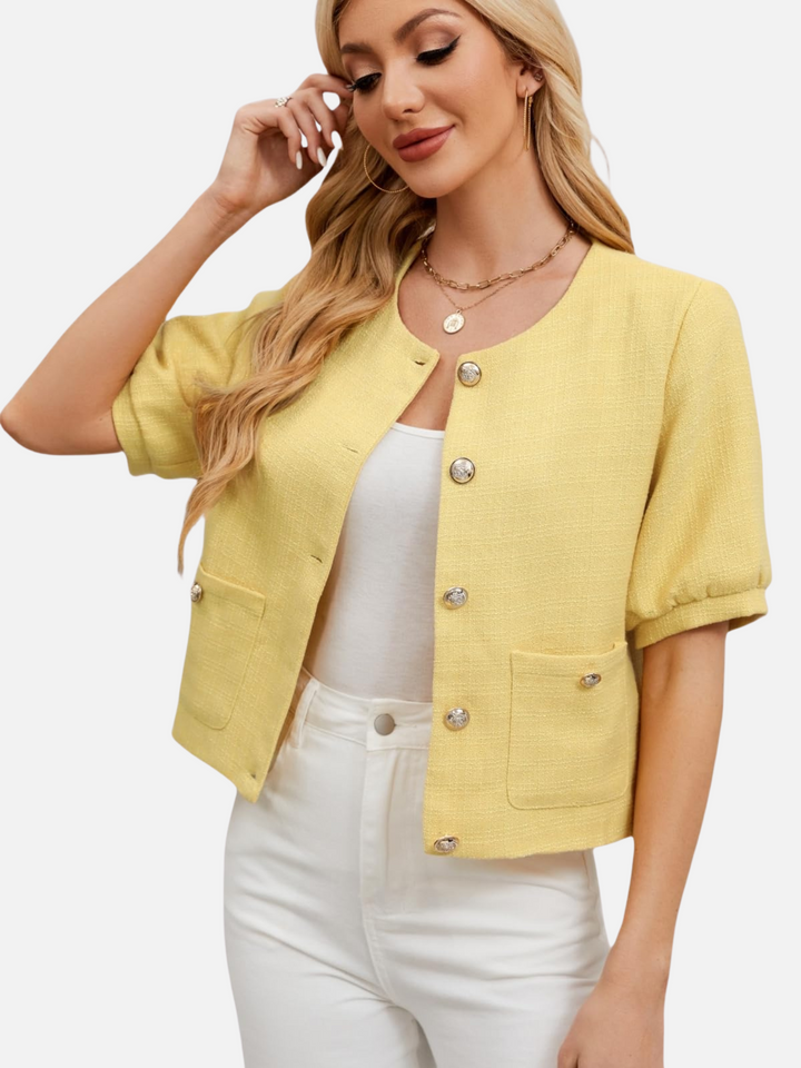 Vivian | Cropped Tweed Jasje