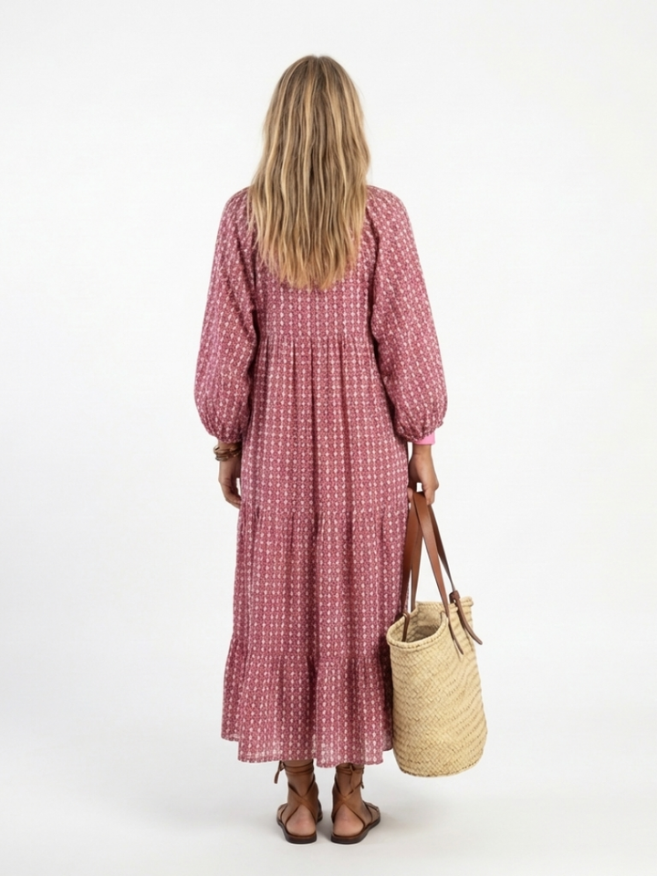 Arlette™ | Midi-jurk met geometrische print