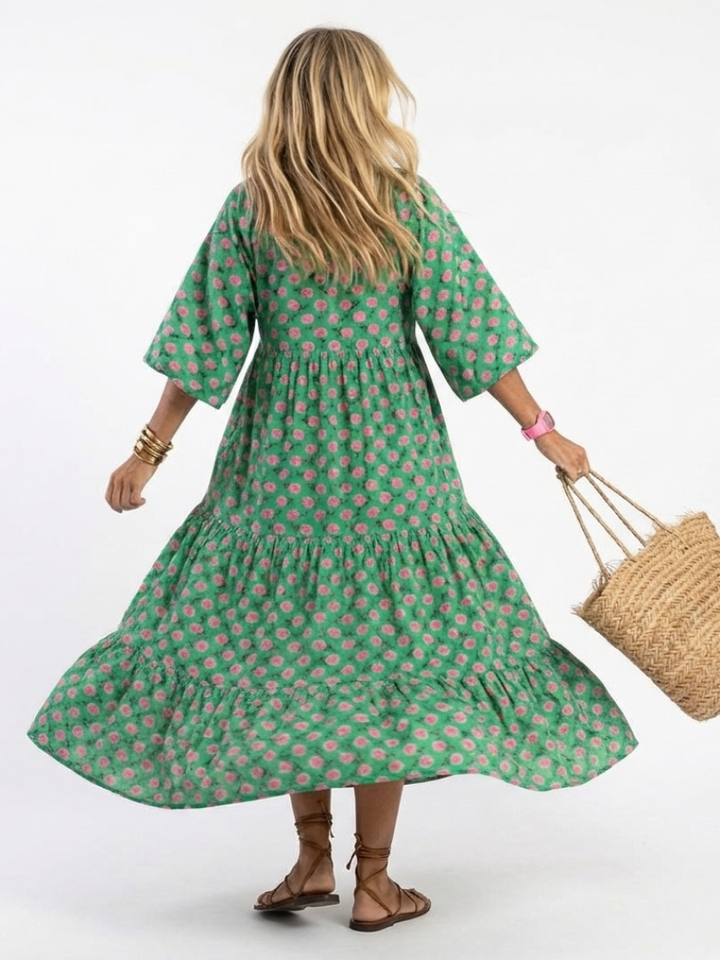 Fiora™ | Midi-jurk met bloemenprint