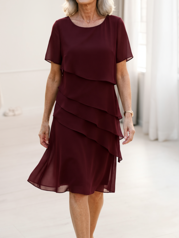 Juliette | Elegante, vloeiende jurk met ruches