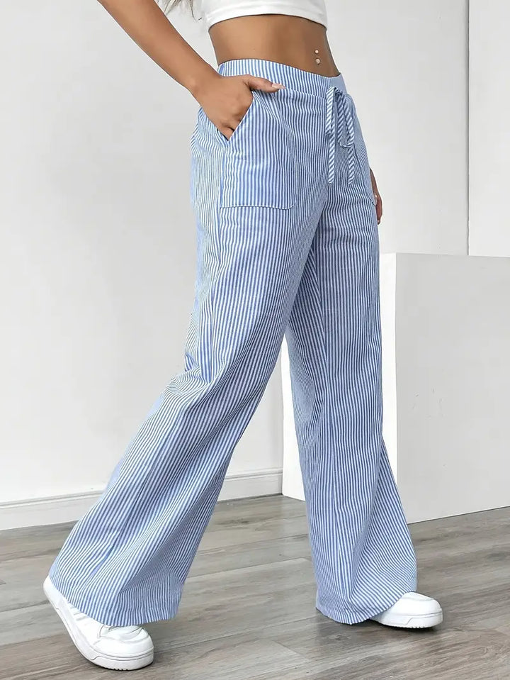 Karina | Striped Wide-Leg Pants for Women | Smart Casual