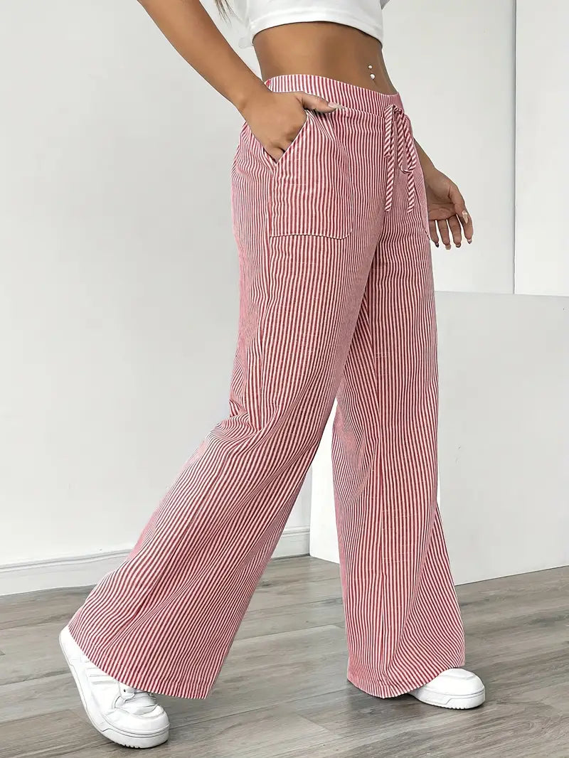Karina | Striped Wide-Leg Pants for Women | Smart Casual