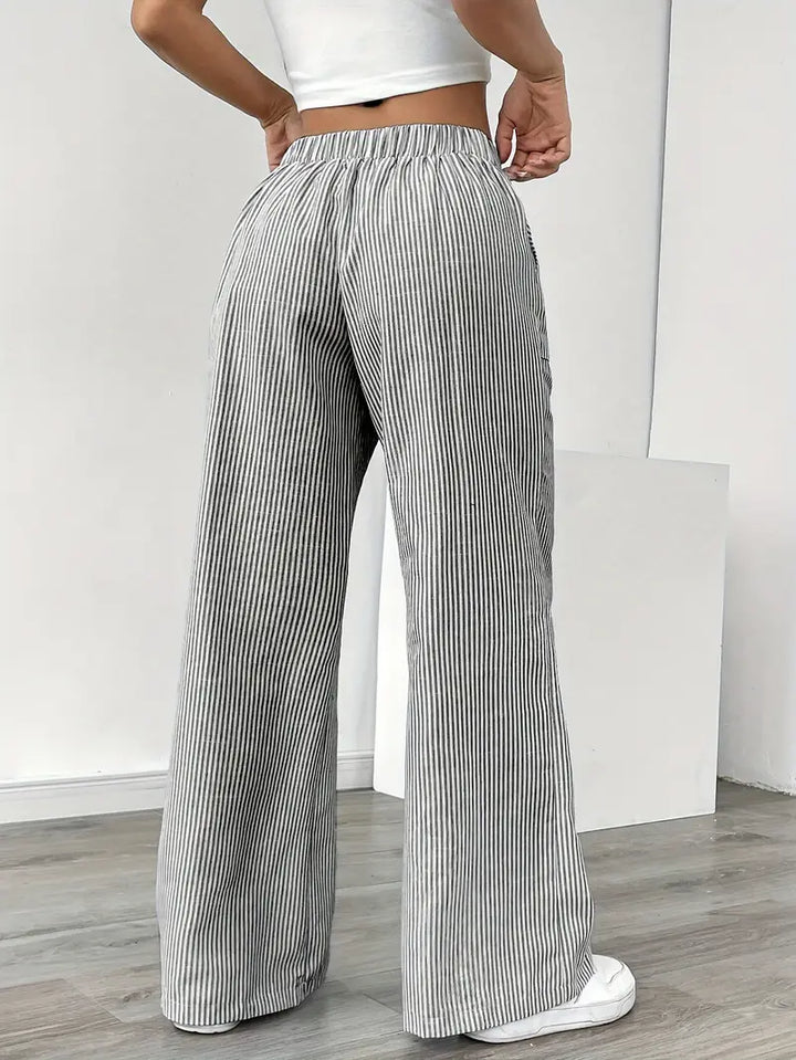 Karina | Striped Wide-Leg Pants for Women | Smart Casual