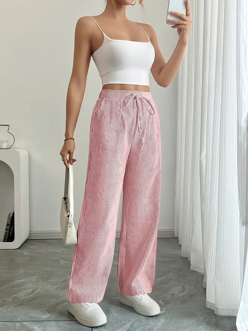 Karina | Striped Wide-Leg Pants for Women | Smart Casual