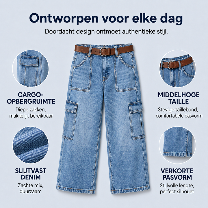 Luxe Stretch Jeans met Verkorte Lengte | Tijdelijk 50% Korting