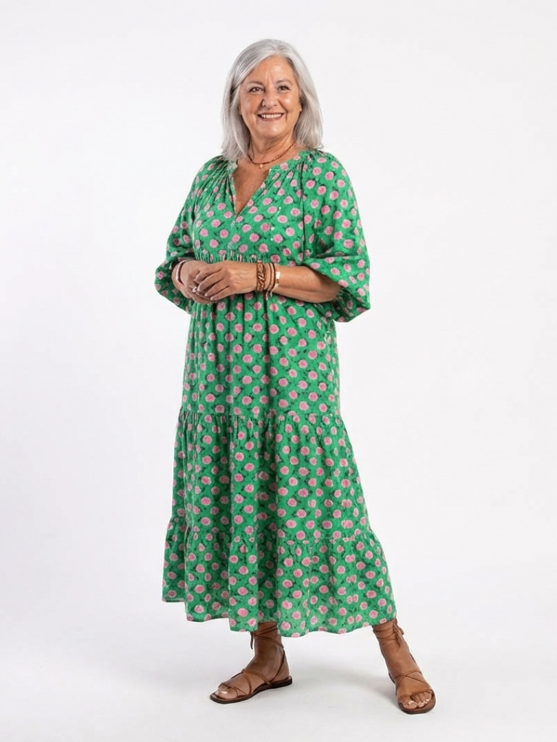 Fiora™ | Midi-jurk met bloemenprint