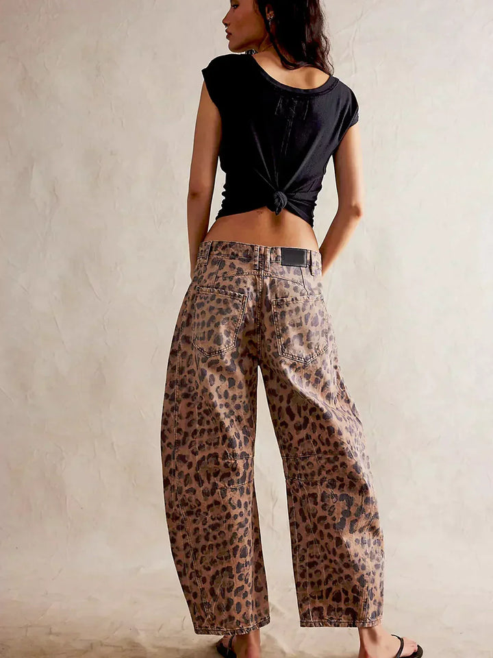 Edith | Leopard Print Wide-Leg Pants for Women | Bold Casual