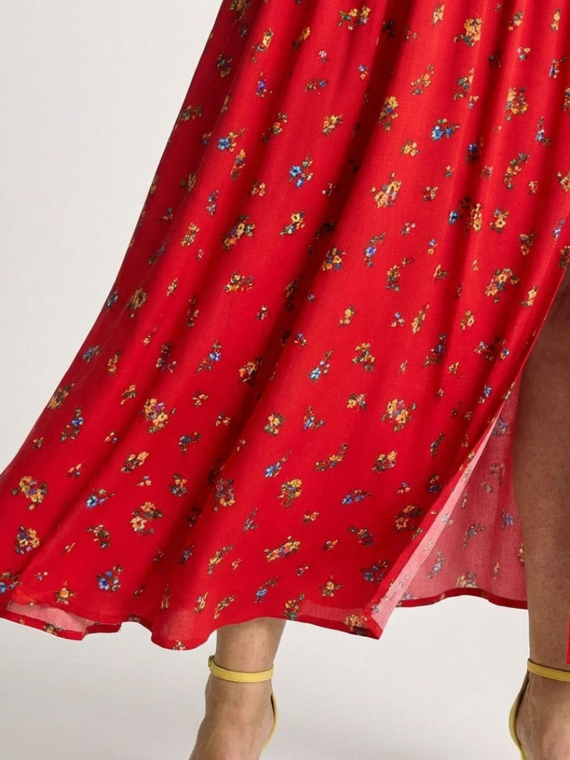 Delphine™ | Bloemenjurk met vierkante hals