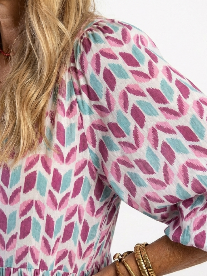 Mireya™ | Midi-jurk met geometrische print