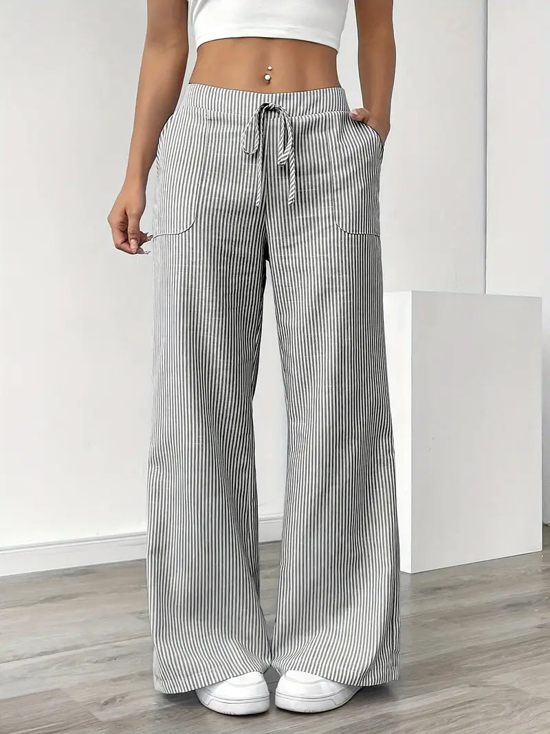 Karina | Striped Wide-Leg Pants for Women | Smart Casual
