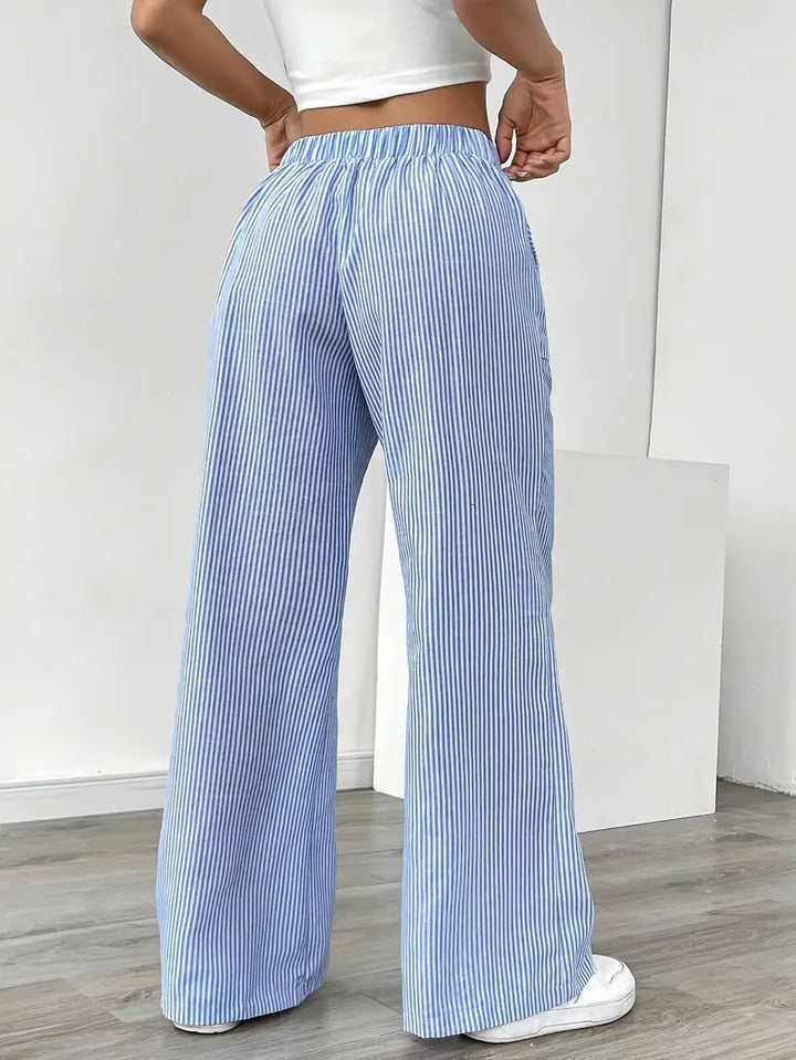 Karina | Striped Wide-Leg Pants for Women | Smart Casual