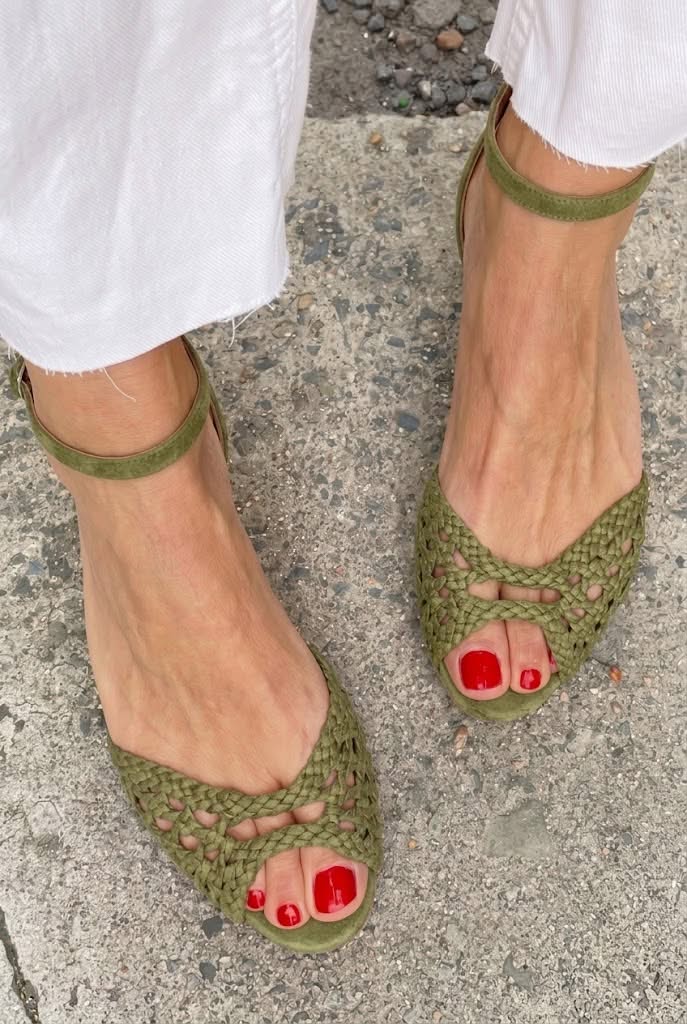 Maribel™ | Gevlochten sandalen met enkelband