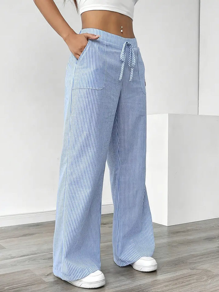 Karina | Striped Wide-Leg Pants for Women | Smart Casual