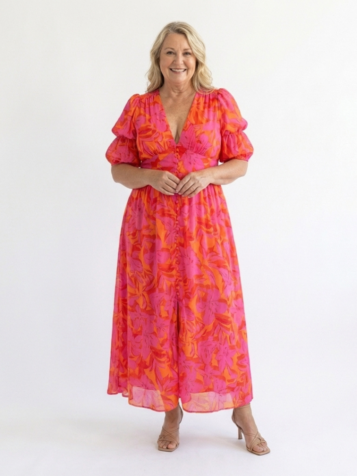 Willow™ | Bloemenjurk met pofmouwen