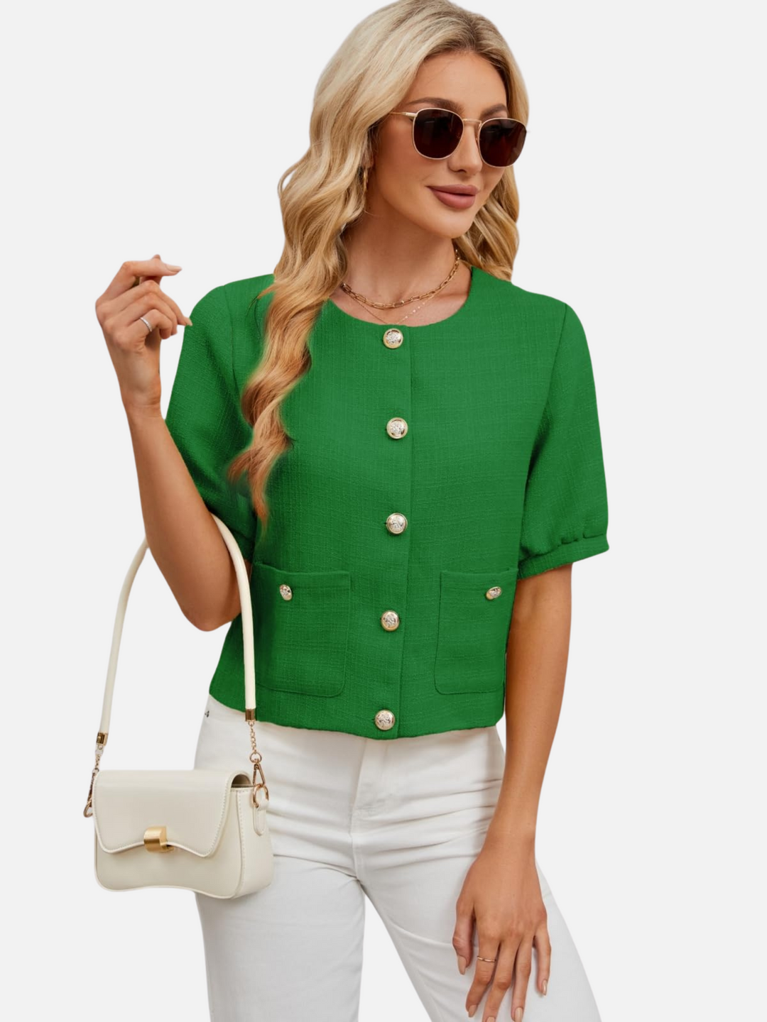 Vivian | Cropped Tweed Jasje