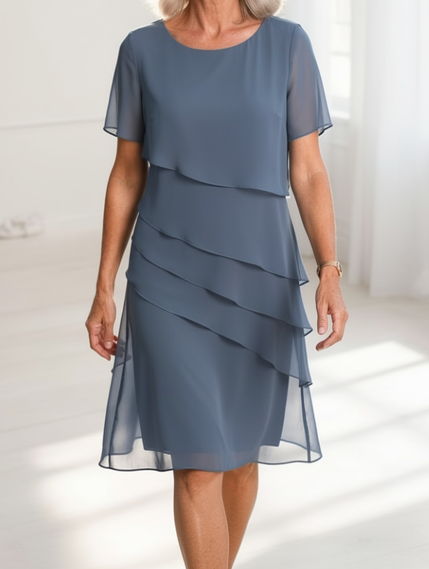 Juliette | Elegante, vloeiende jurk met ruches