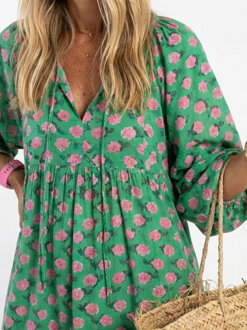 Fiora™ | Midi-jurk met bloemenprint