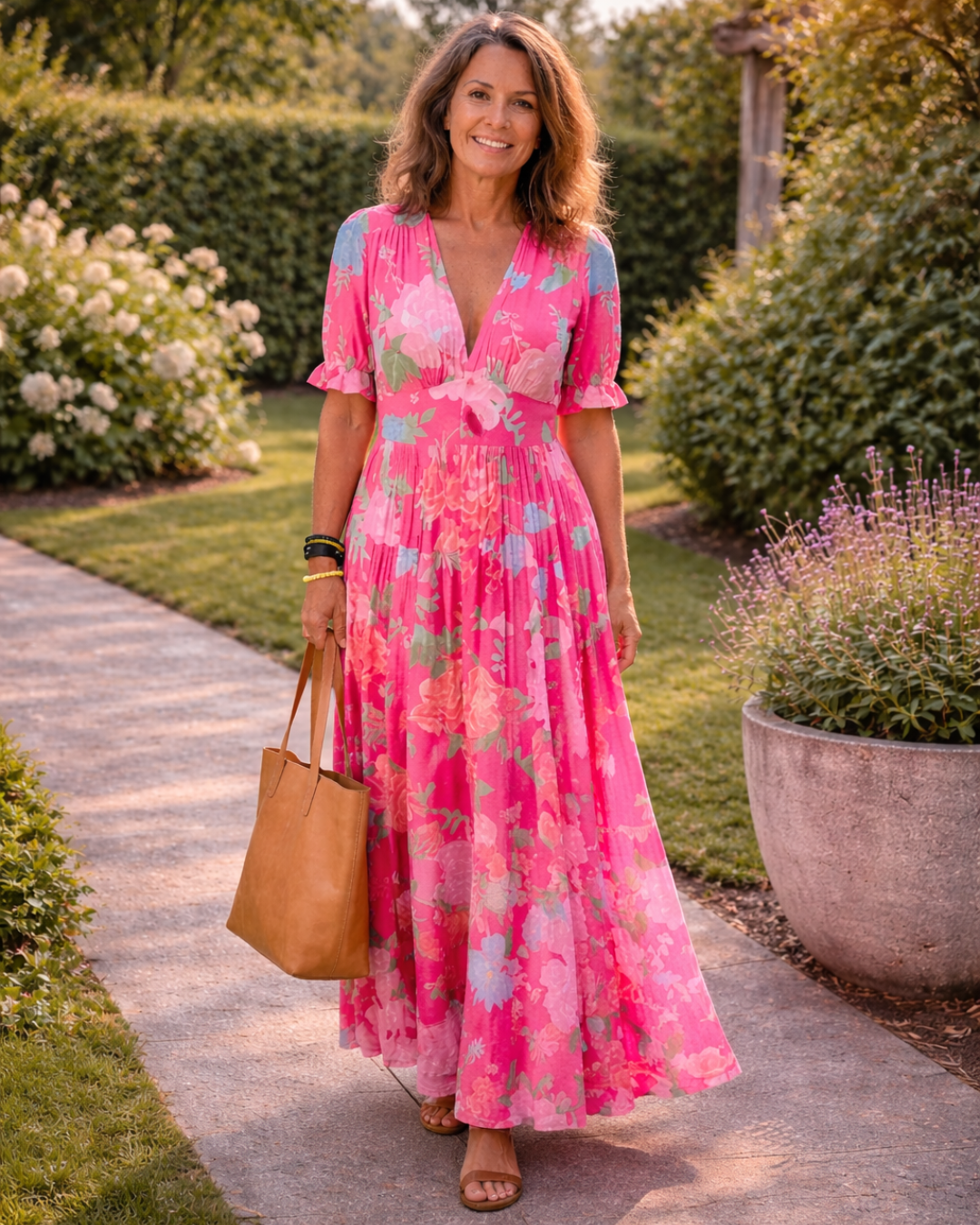 Lianne™ | Mouwloze midi-jurk met bloemenprint