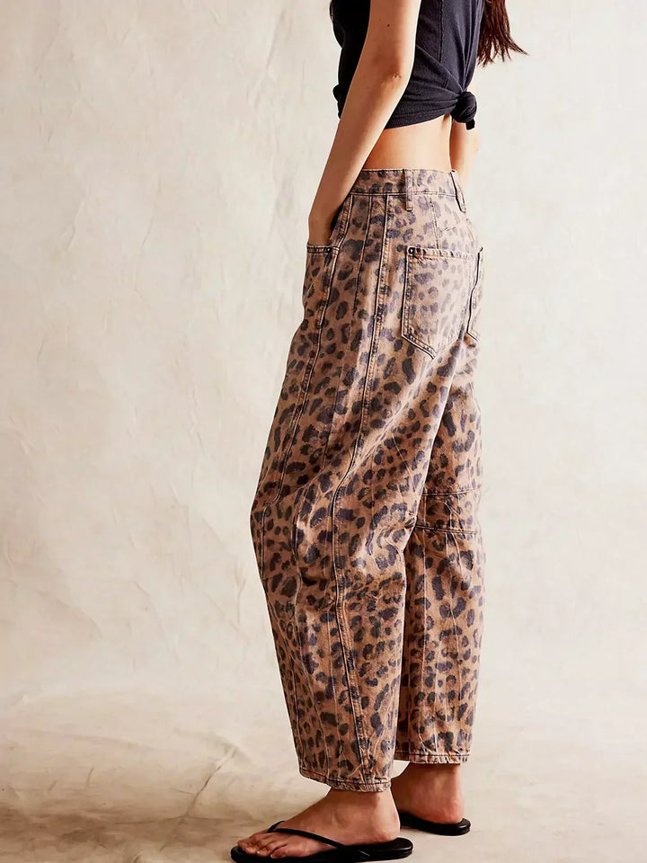 Edith | Leopard Print Wide-Leg Pants for Women | Bold Casual