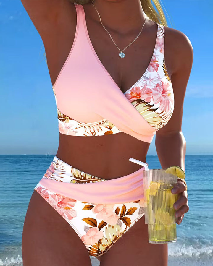 Bikini Set met Bloemenprint en Split