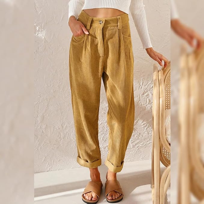 Mandy | High-Waist Corduroy Pants for Women | Casual Comfort