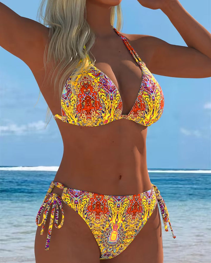 Bikini Kleurrijk Halter Druk