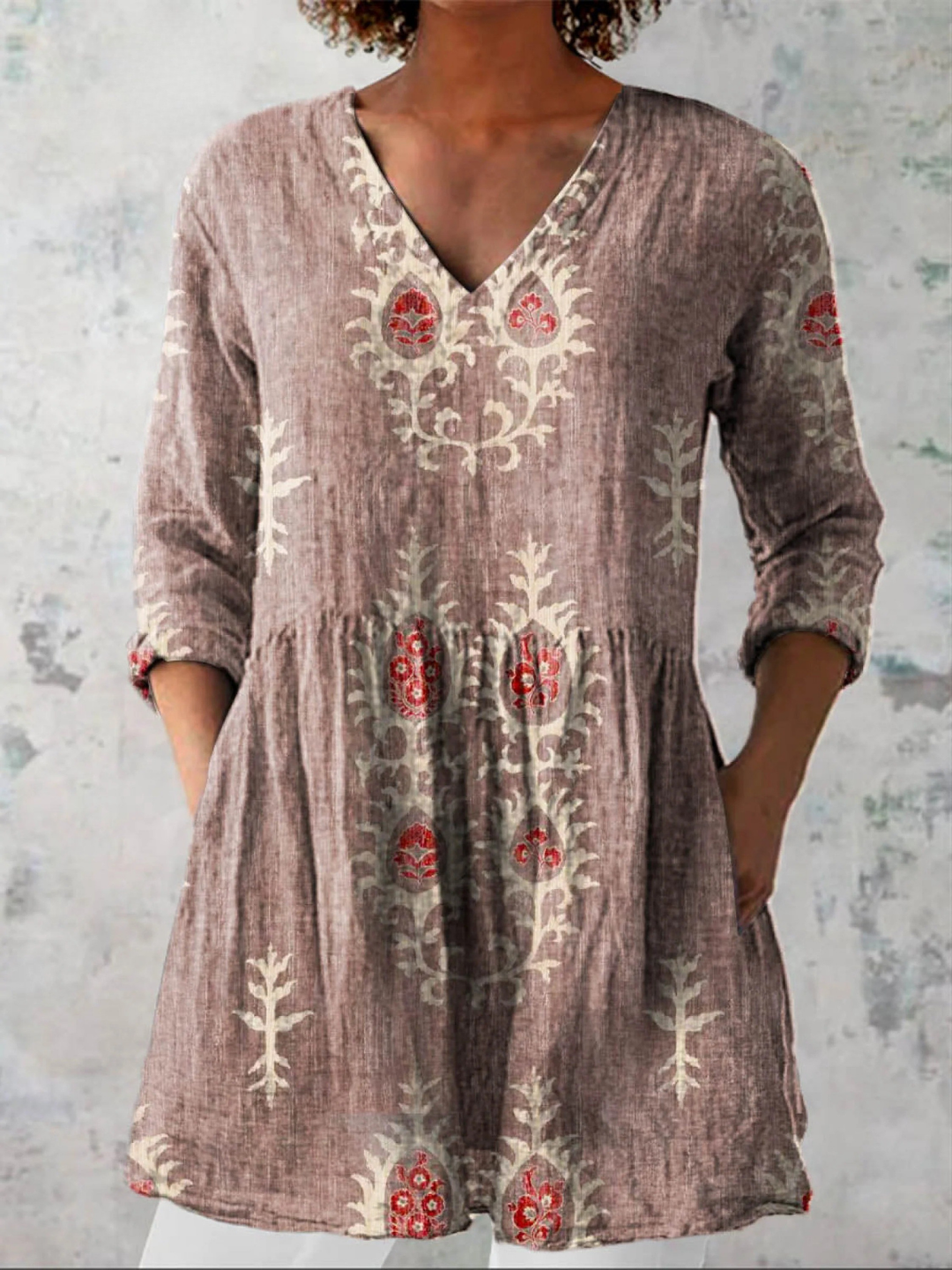 Blair | Lange Blouse met een opvallend patroon