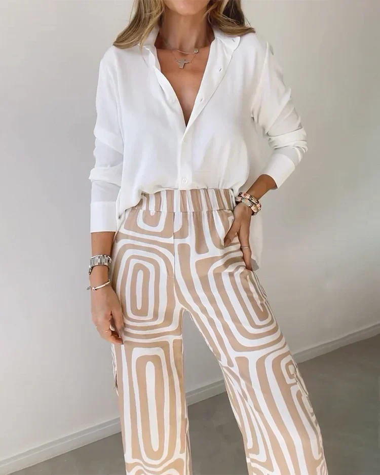 Liora | Printed Wide-Leg Two-Piece Summer Set for Women